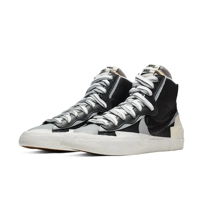 Nike Blazer Mid sacai Black Grey Black/White-Wolf Grey-Black (BV0072-002)