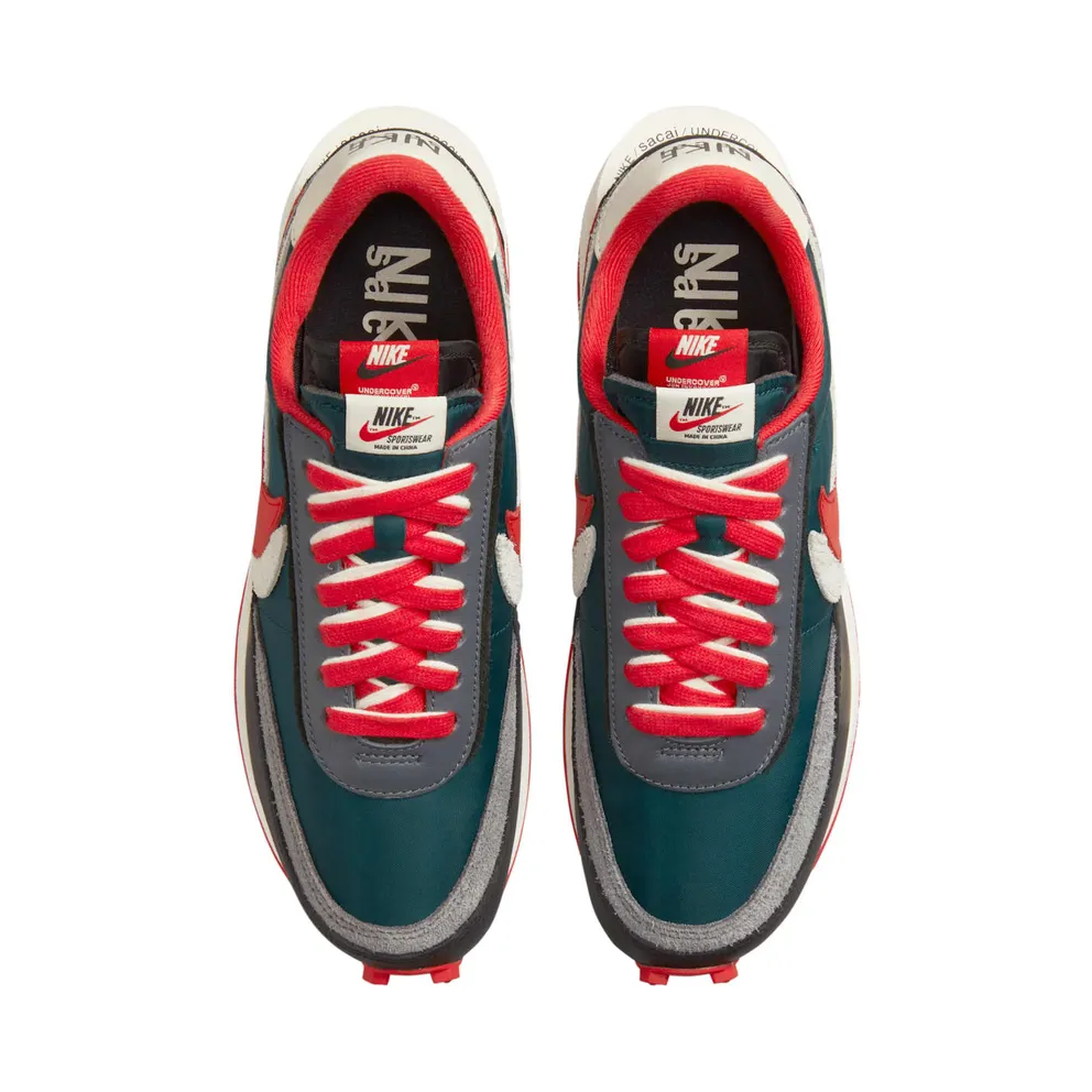 Nike x sacai UNDERCOVER LDWaffle Midnight Spruce University Red (DJ4877-300)