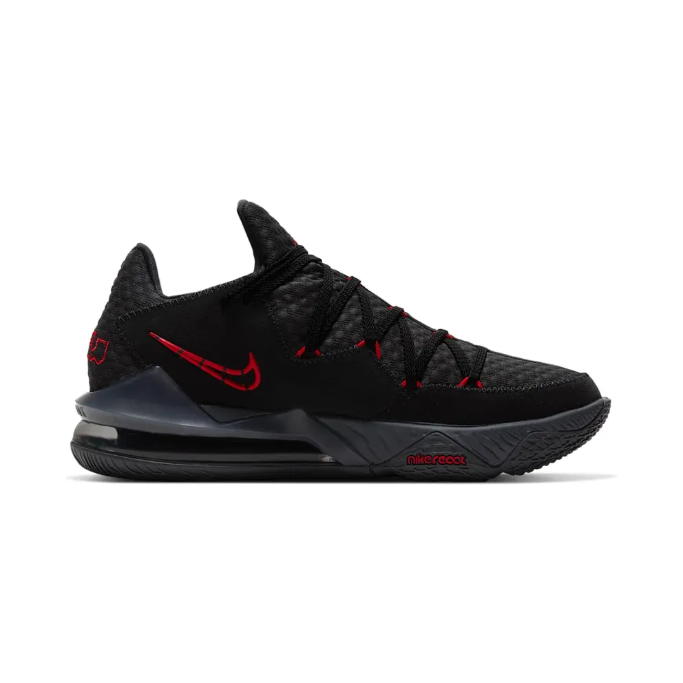 Nike LeBron 17 Low Black Red Dark Grey Black/University Red-Dark Grey (CD5007-001)