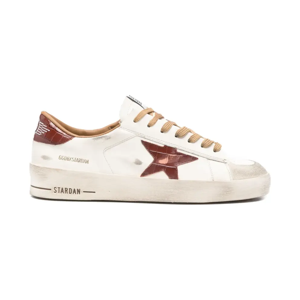 Golden Goose Stardan leren with sterpatroon – White (GMF00667F008139)