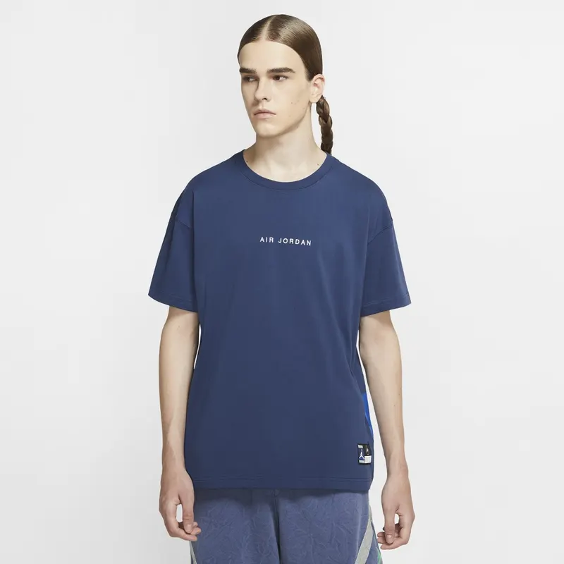 Air Jordan x Fragment Design Lifestyle Top Navy Silver White (FW20) (DA2985-414)