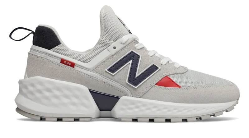 New Balance 574 Sport Grey Nimbus Cloud Grey/Navy-Red (MS574GNC)