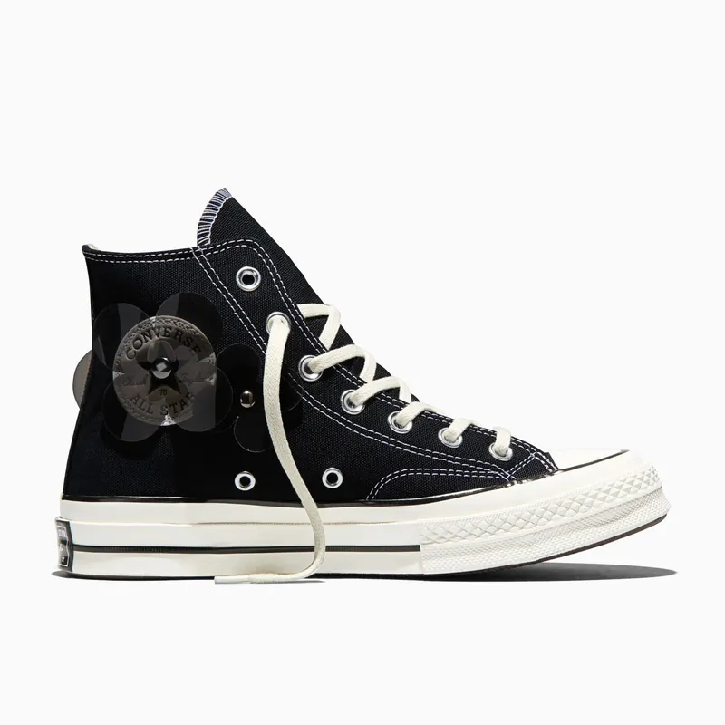 Converse Chuck 70 Hi 3-D Flourish Black Translucent Flowers (A20662C)