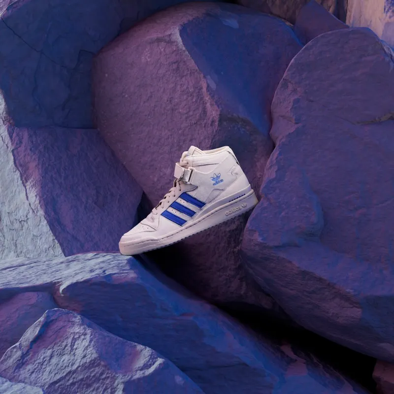 adidas Forum Mid Cloud White / Off White / Blue Bird (GX1021)