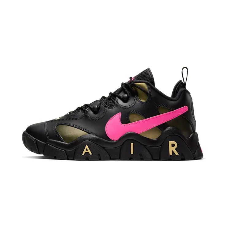 Nike Air Barrage Low QS ‘Super Bowl LIV’ “Black / Infinite Gold / Pink Blast” (CT8454-001)