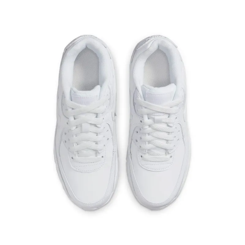Nike Air Max 90 Recraft Triple White (GS) White/Metallic Silver-White-White (CD6864-100)