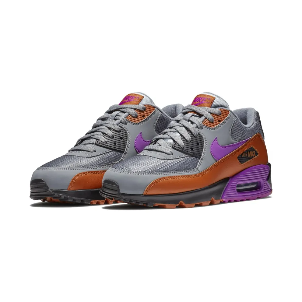 Nike Air Max 90 Cool Grey Dark Russet Cool Grey/Dark Russet-Black-Vivid Purple (AJ1285-013)