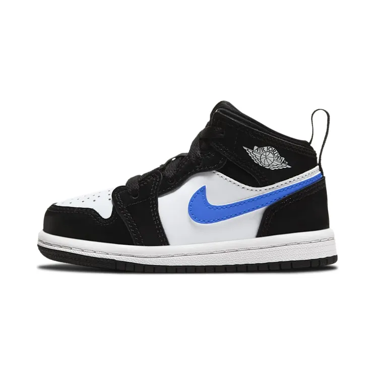 Air Jordan 1 Mid “Black / White / Total Orange / Racer Blue” (640735-084)