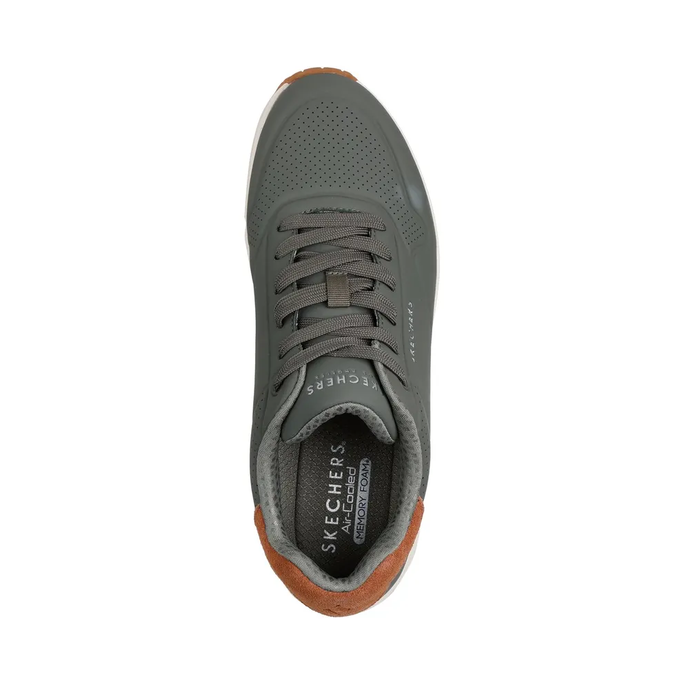 Skechers UNO – Suited On Air Sneaker Olijf