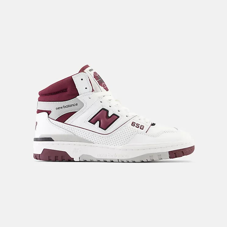 New Balance 650 White Burgundy Raincloud (BB650RCH)