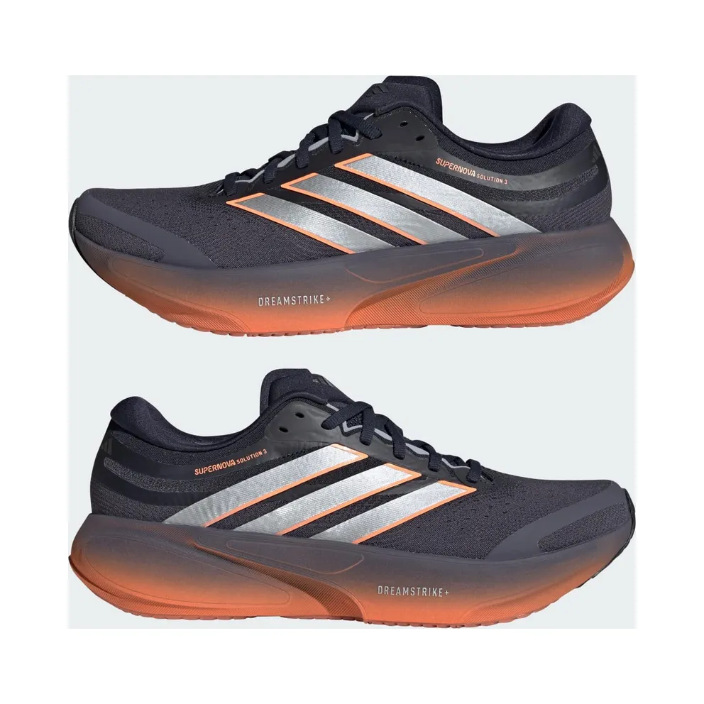 Adidas SUPERNOVA SOLUTION 3 Running Shoes Aurora Onix / Silver Metallic / Lucid Orange (JQ5907)