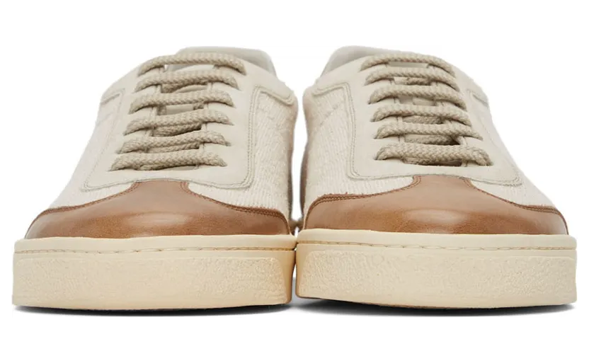 Brunello Cucinelli Beige Knit Hybrid Sneakers (MZUKRSN286) (2)