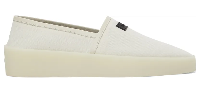 Fear of God White Canvas Espadrille Sneakers (FG80-013CNV)