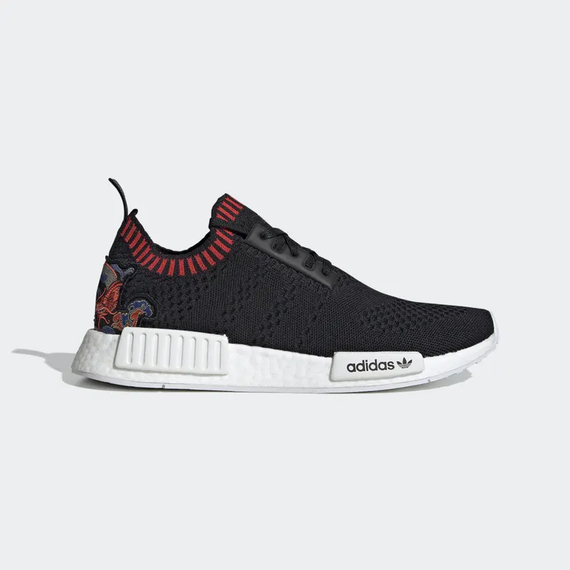adidas NMD R1 Primeknit Dragon Patch Core Black/Core Black/Red (EH2238)