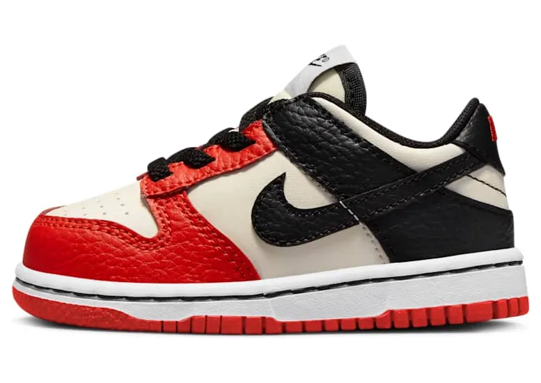 Nike Dunk Low EMB NBA 75th Anniversary Chicago (TD) – “Sail / Black / Black / Chile Red” (DC9562-100)