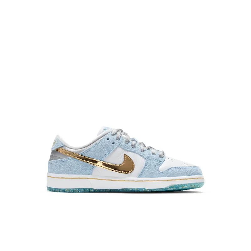 Nike SB Dunk Low Sean Cliver (PS) Ice Blue/White-Metallic Gold-Metallic Silver (DJ2519-400)
