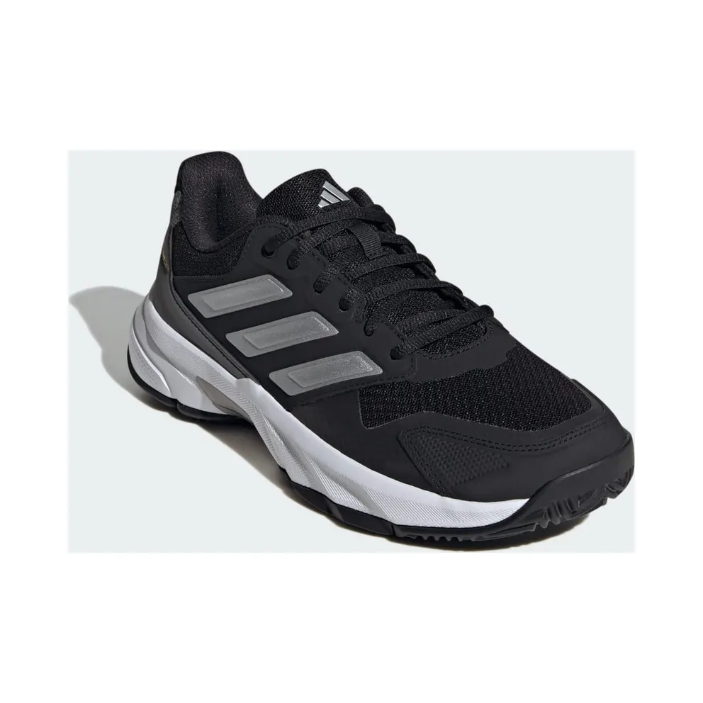 Adidas CourtJam Control 3 Tennis Shoes Core Black / Silver Metallic / Grey Four (ID2458)