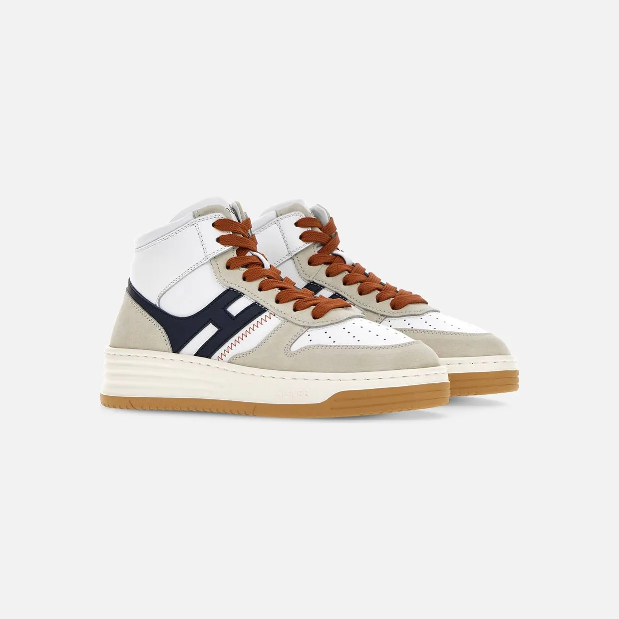 Sneakers Hogan H630 High Top White Grey Blue (HXW6300EU40ODZ736M)