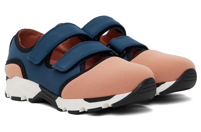 Marni Kids Pink & Green Velcro Scuba Sneakers (69004) (4)