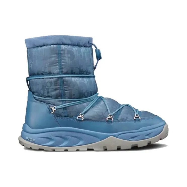 Dior Snow Ankle Boot Blue Oblique Nylon (3BO267ZLP500395)