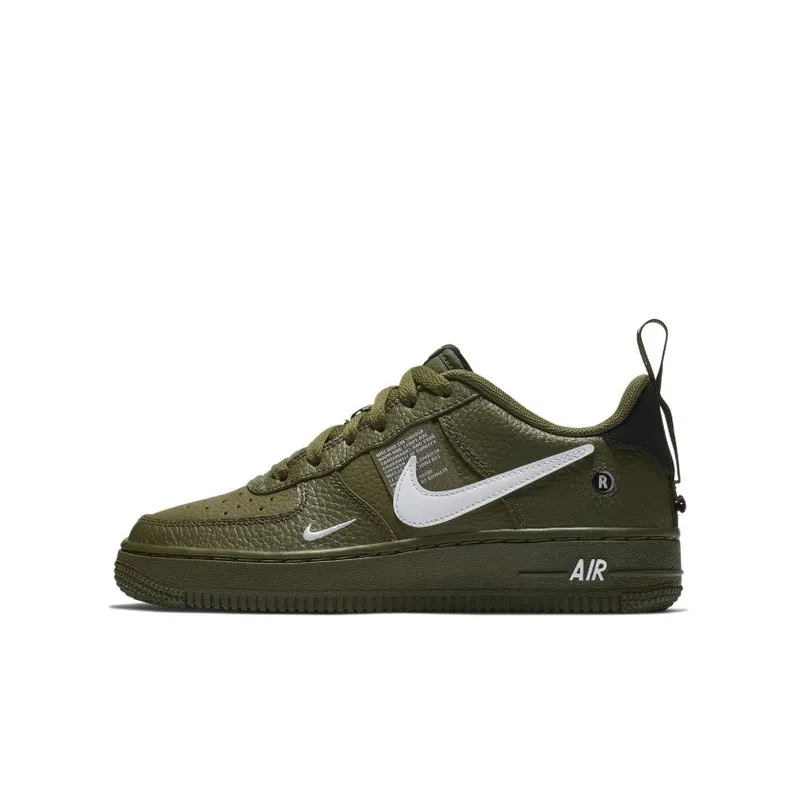 Nike Air Force 1 Low Utility Olive Canvas (GS) Olive Canvas/Black-White-Tour Yellow (AR1708-300)