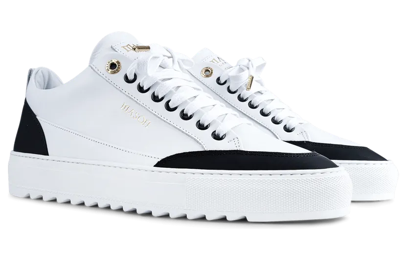 Mason Garments Tia Leather White / Black Weiß (SS20-7D)