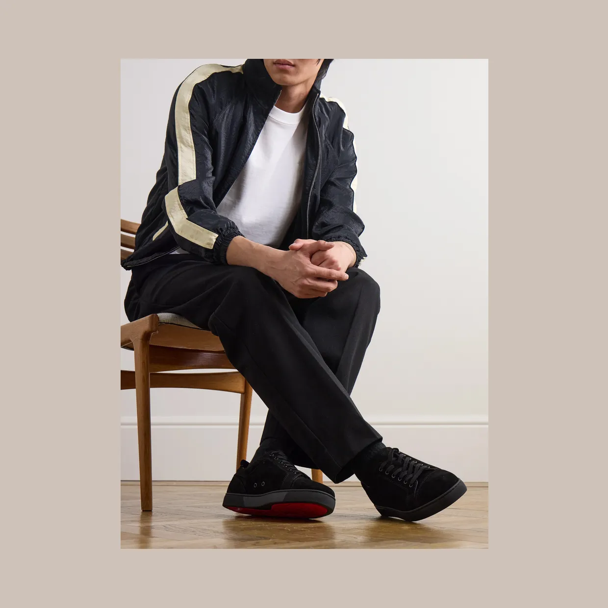 Christian Louboutin Louis Junior Suede Sneakers Black (3240421) (2)
