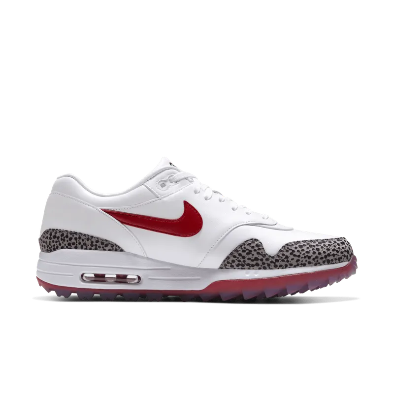 Nike Air Max 1 Golf Safari White/Cement Grey-Black-Habanero Red (BQ4804-101)