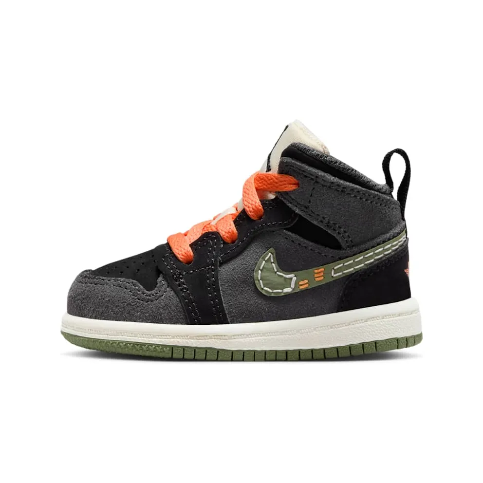 Jordan 1 Mid SE Craft Anthracite Black Bright Mandarin Sky J Light Olive (FD9093-003)