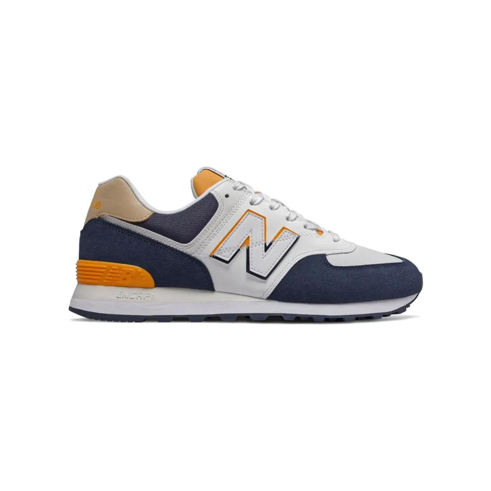 New Balance 574 White Navy Yellow (ML574SUR)