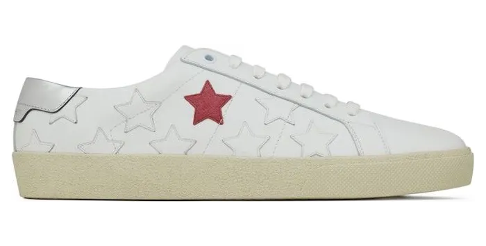 Saint Laurent Court Classic SL/06 Metallic California Bright White