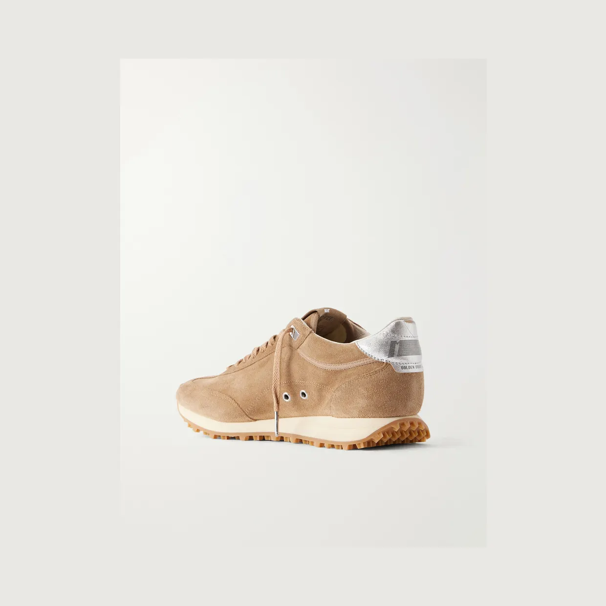 Golden Goose Marathon Metallic Leather-Trimmed Suede Sneakers Tan (GMF01071.F008445) (4)