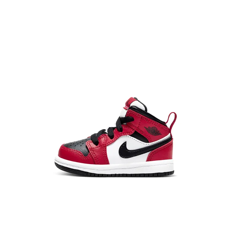 Jordan 1 Mid Chicago Toe (TD) Black/Gym Red-Black (640735-069)