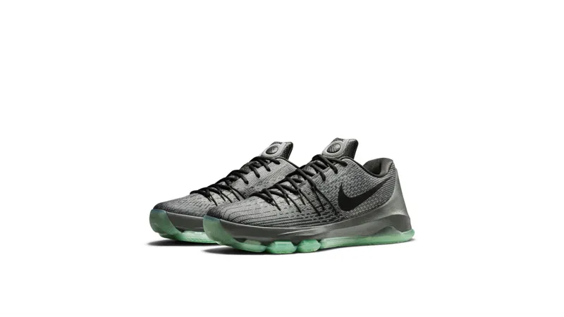 Nike KD 8 Hunt’s Hill Night Night Silver/Deep Pewter-Tumbled Grey-Green Glow (749375-020)