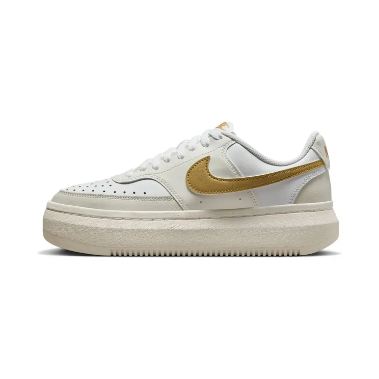 Nike Court Vision Alta “White / Light Bone / Sail / Metallic Gold” (DZ5394-100)