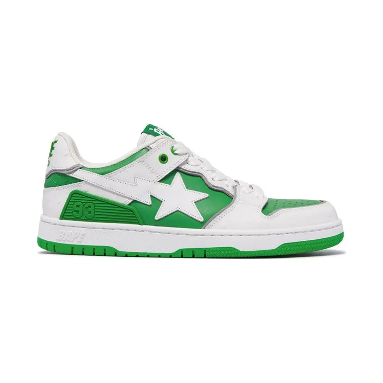 A Bathing Ape Sk8 Sta #1 Ostrich Pack White Green (1K30-191-308-GRN)