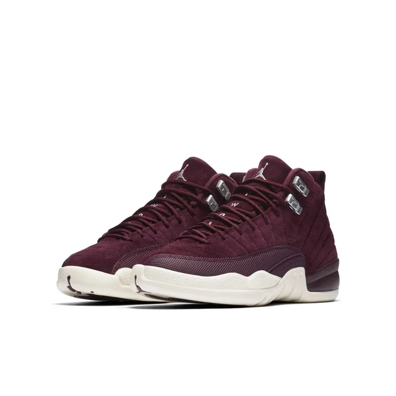 Jordan 12 Retro Bordeaux (GS) Bordeaux/Sail-Metallic Silver (153265-617)