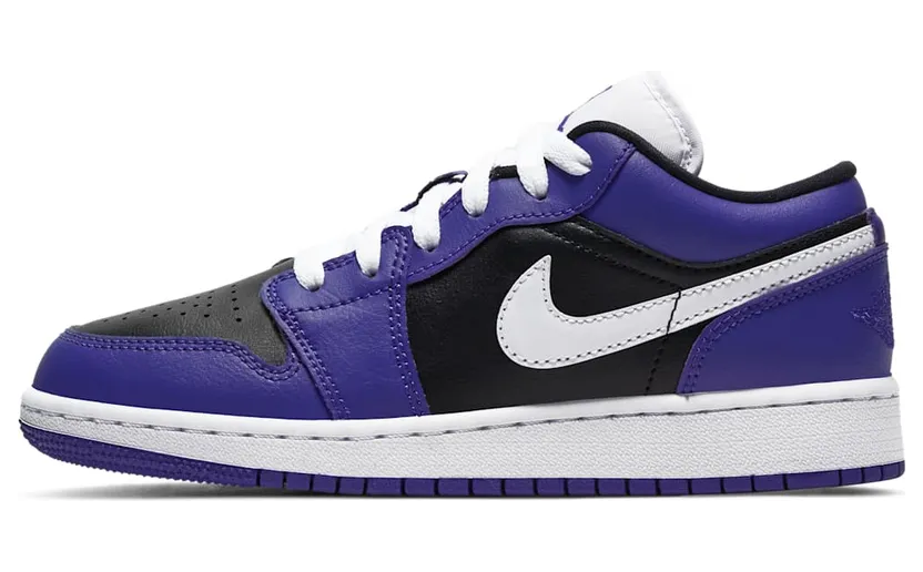 Air Jordan 1 Low’Black Court Purple’ GS Court Purple/White/Black (553560-501)