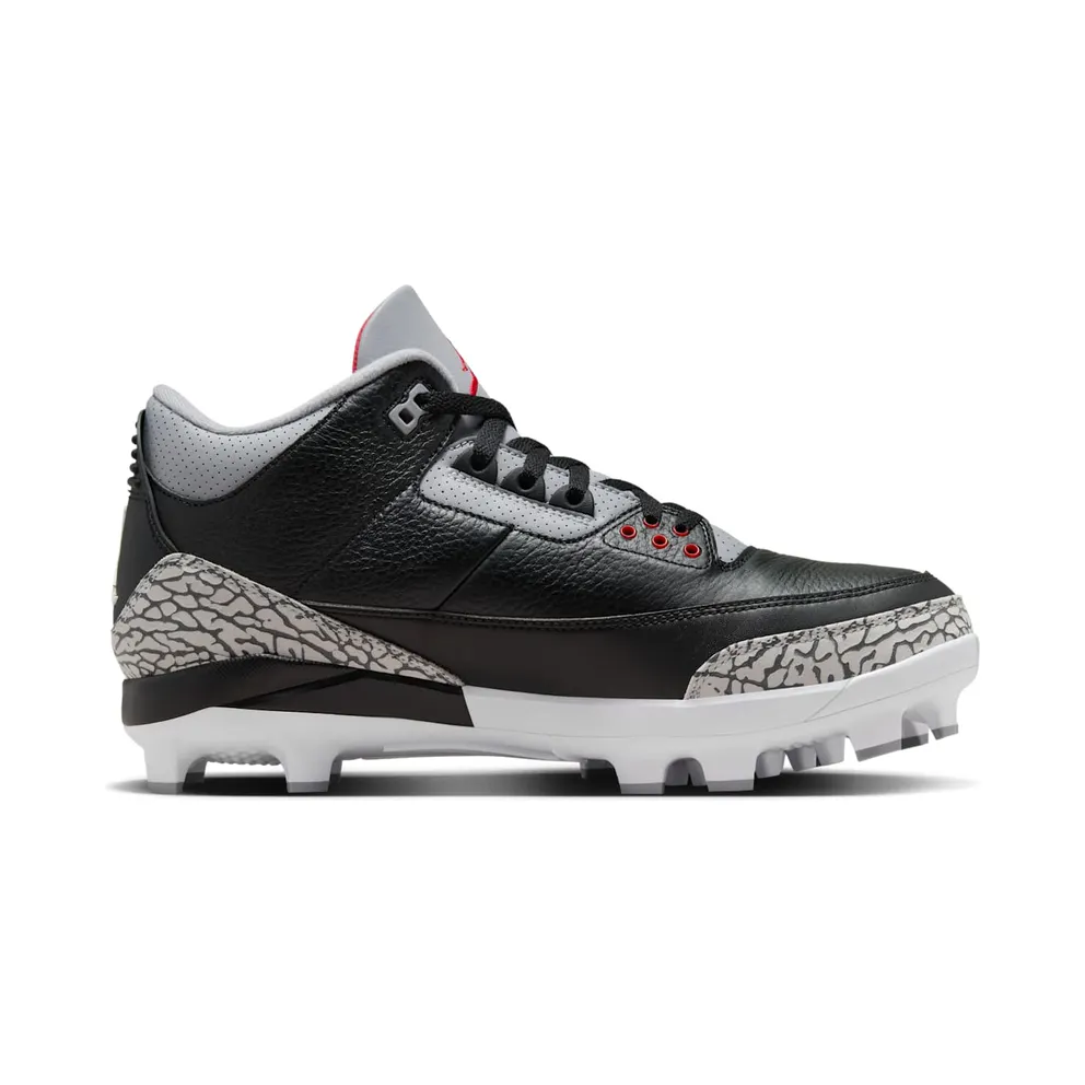 Air Jordan 3 Cleats “Black Cement” (FZ8627-001)
