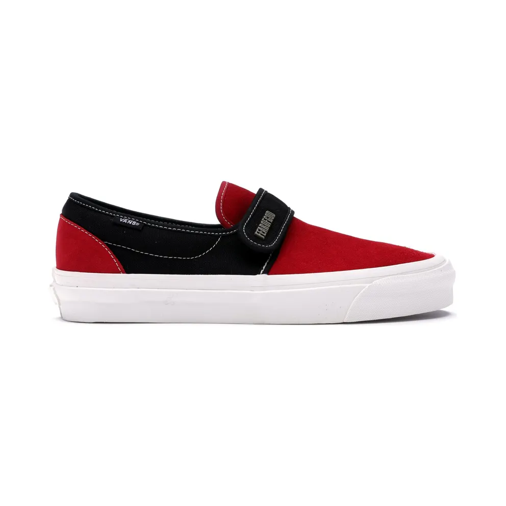 Vans Slip-On 47 V DX Fear of God Red Black Red/Black-Suede (VN0A3J9FPQR)