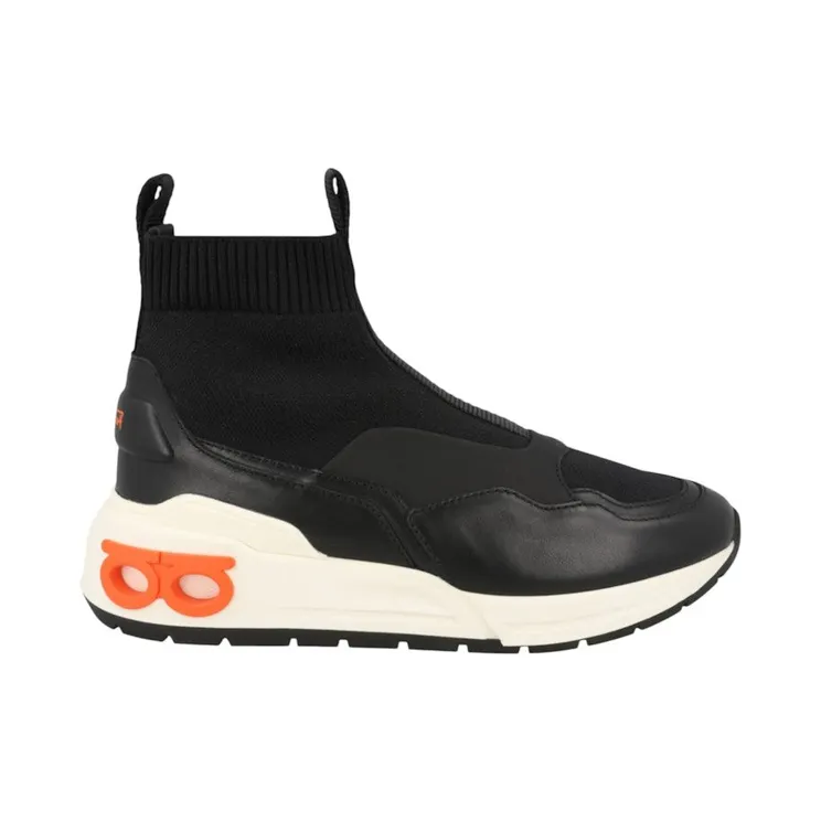 Ferragamo Cosma Sock High-Top Sneakers Black (030368-759688-M)