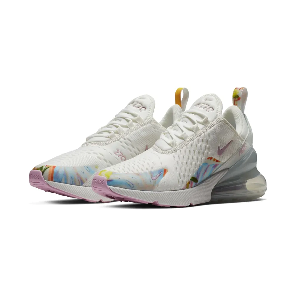 Nike Air Max 270 White Floral (W) Summit White/Light Arctic Pink (AT6819-100)