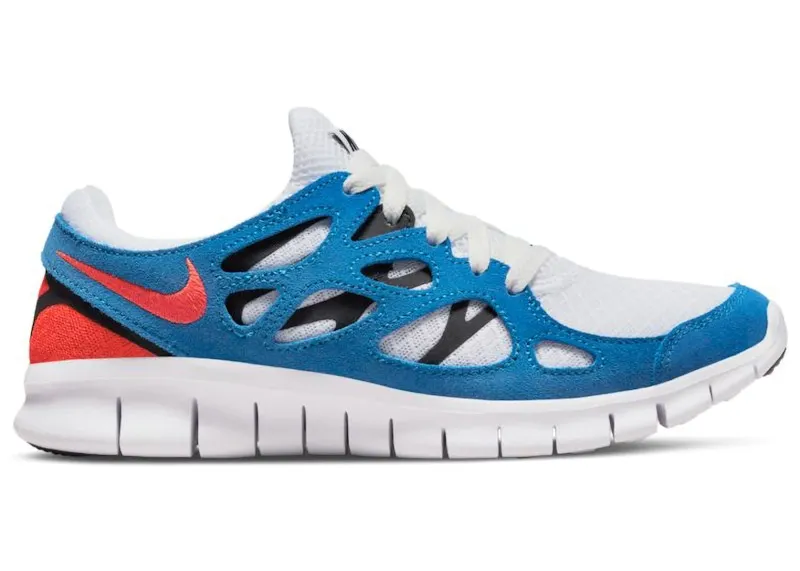 Nike Free Run 2 White Bright Crimson Photo Blue Black (DV2221-100)