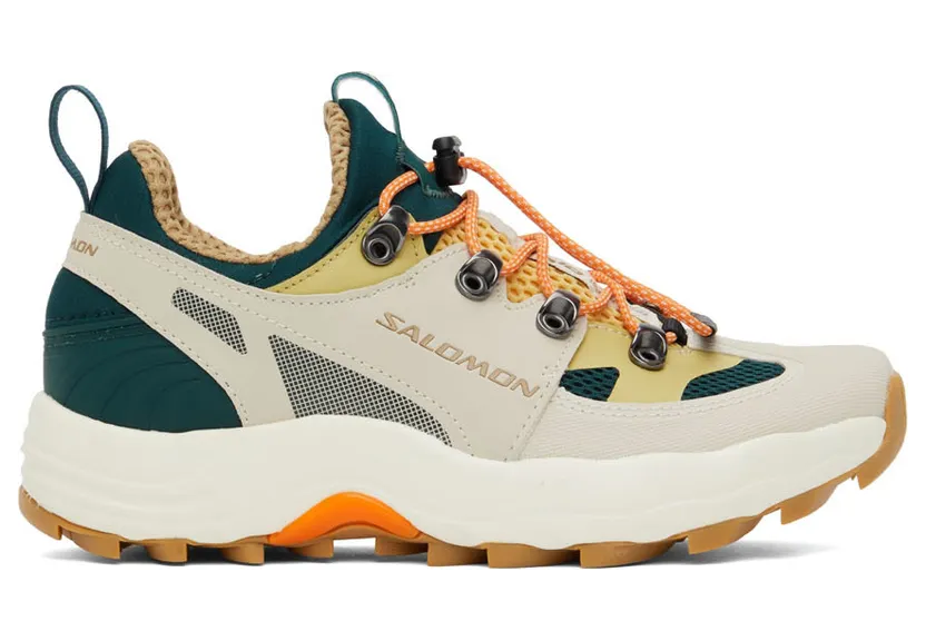 Salomon Off-White & Green Raid Wind Sneakers (L41590600)