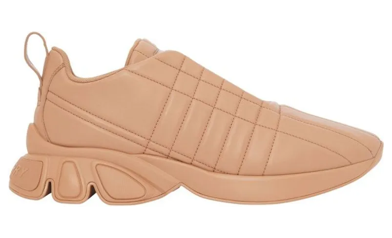 Burberry Quilted Leather Classic Trainer Dark Biscuit (8060225)