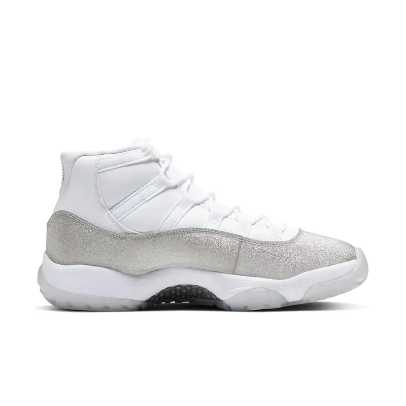Air Jordan Womens Nike AJ XI 11 White Metallic Silver (2019) (AR0715-100)