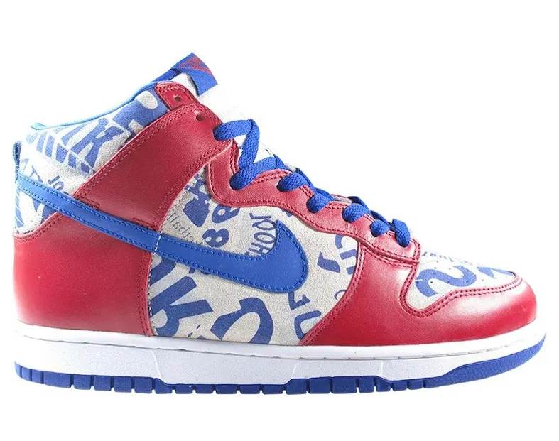 Nike Dunk High LTD Newspaper Pack Red White Blue (308612-641)