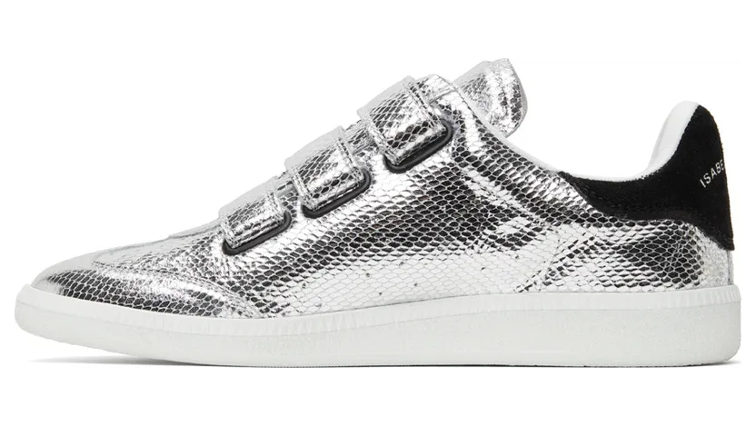 Isabel Marant Silver Goatskin Beth Sneakers (21HBK0031-21H021S) (3)
