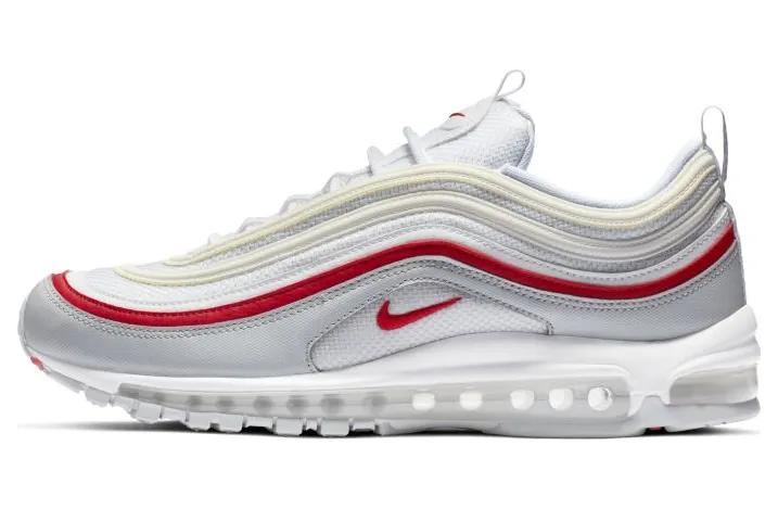 Nike Air Max 97 White Pure Platinum University Red