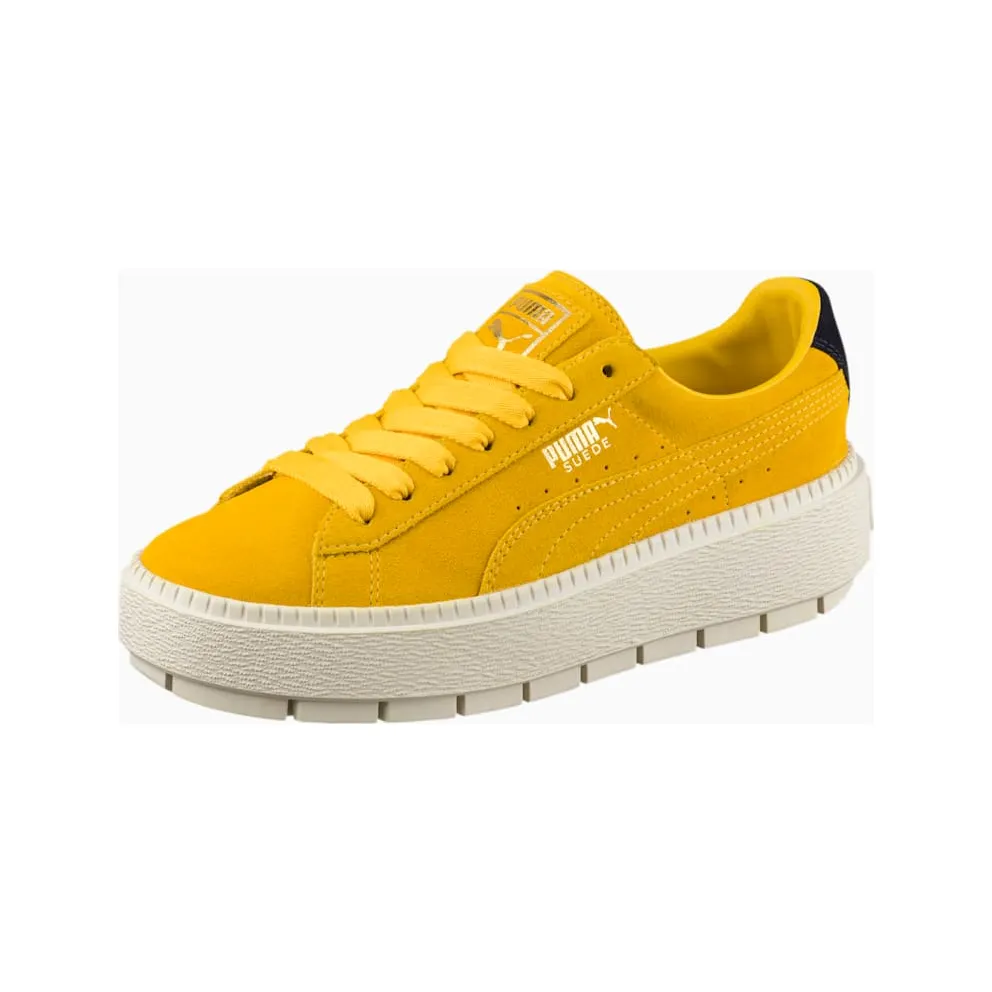 Puma Suede Platform Trace Bold Womens “Lemon / Evening Blue” (367066-03)